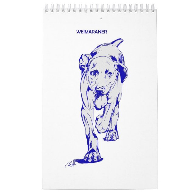 Calendário de Weimaraner por Candra (Capa)