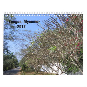 Calendário de Yangon 2012 do dia-a-dia