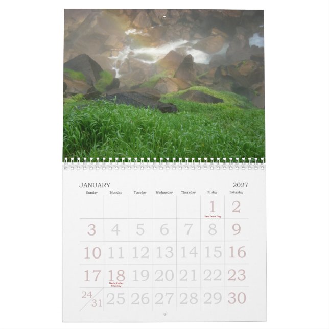 Calendário de Yosemite (Jan 2027)