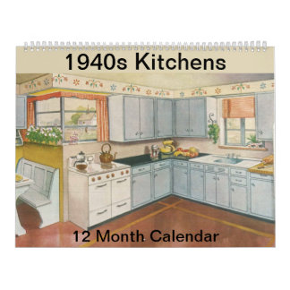 Calendário Decor 12 Meses do Farmhouse da Cozinha dos anos 40