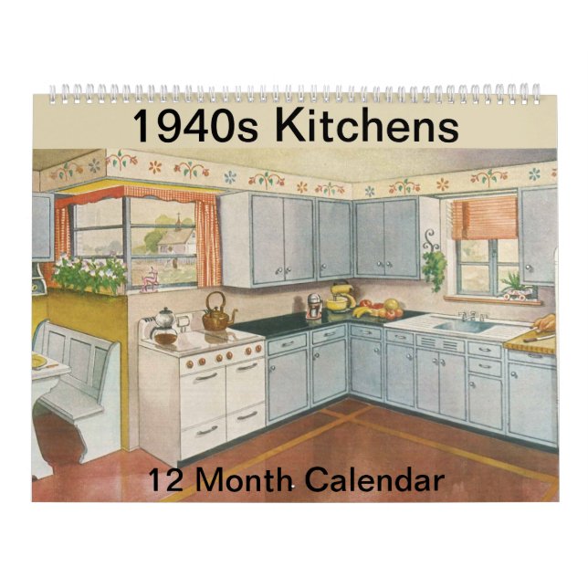 Calendário Decor 12 Meses do Farmhouse da Cozinha dos anos 40 (Capa)