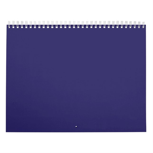 Calendário Deep Blue Solid Background | Classic Modern Design (Capa)