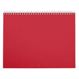 Calendário Deep Red Minimalist Background – Bold Solid Color
