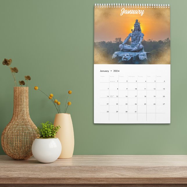 Calendário Deidades Hindu Indianas Idol & Gayatri Mantra 2025 (Criador carregado)