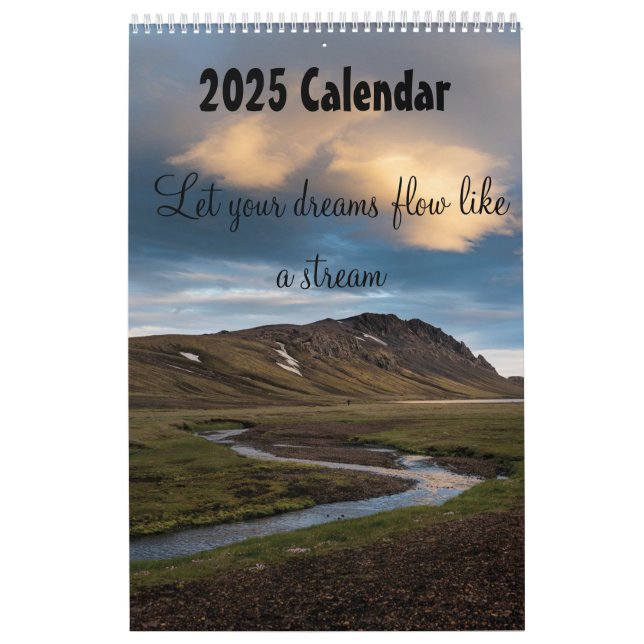 Calendário Deixe seus sonhos fluírem como um riacho 2025 (Capa)