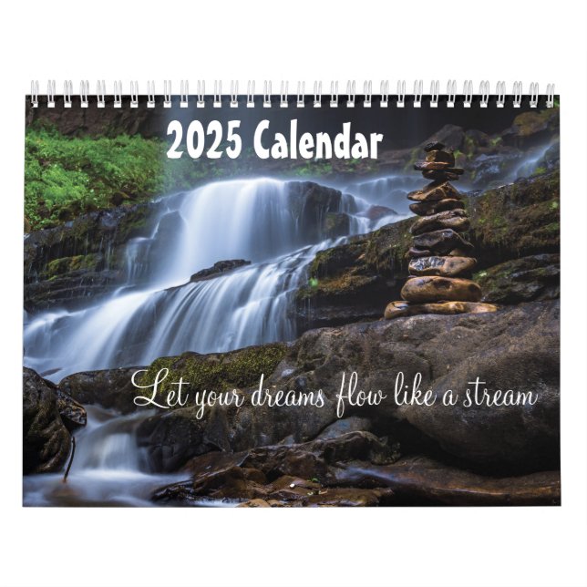 Calendário Deixe seus sonhos fluírem como um riacho 2025 (Capa)
