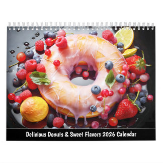 Calendário Delicious Donuts & Sweet Flavors 2026 Calendar