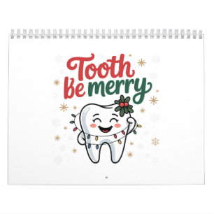 Calendário Dente: Feliz Engraçado Dentista Dental Natal