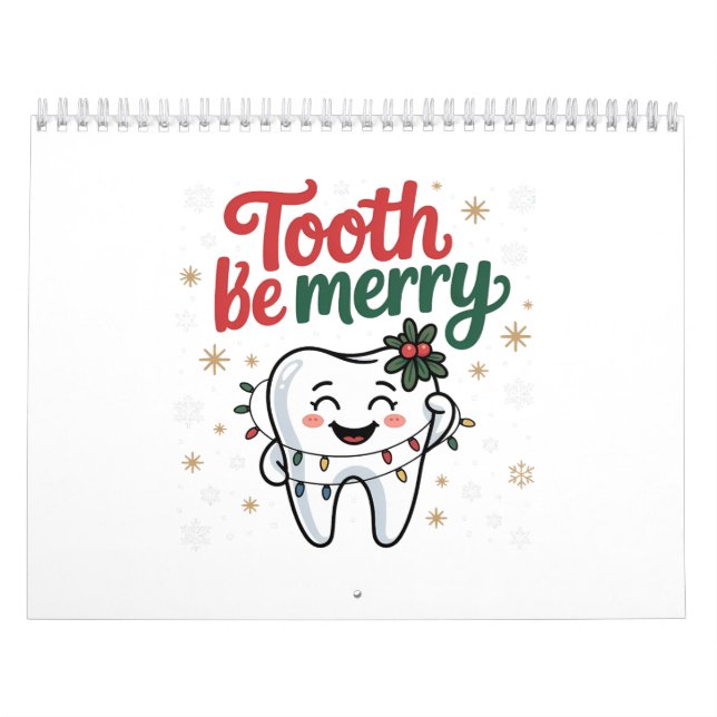 Calendário Dente: Feliz Engraçado Dentista Dental Natal (Capa)