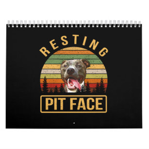 Calendário Descansar face Pitbull