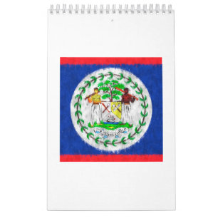Calendário Desenho de pintura de óleo de Belize