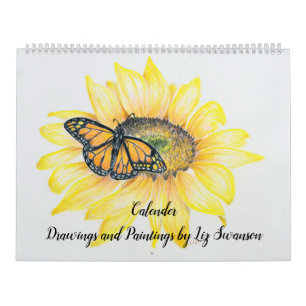 Calendário - Desenhos e pinturas de Liz Swanson