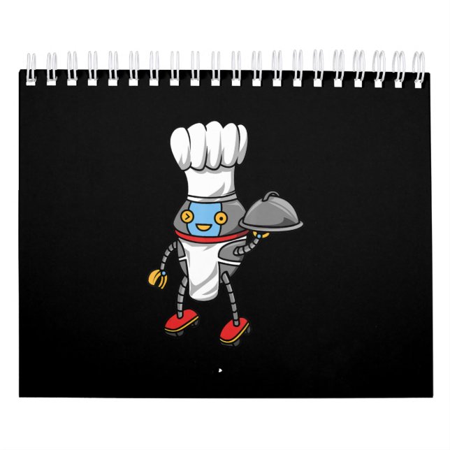 Calendário Design de Gráfico Humor de Chef Robot - Cozinhar E (Capa)