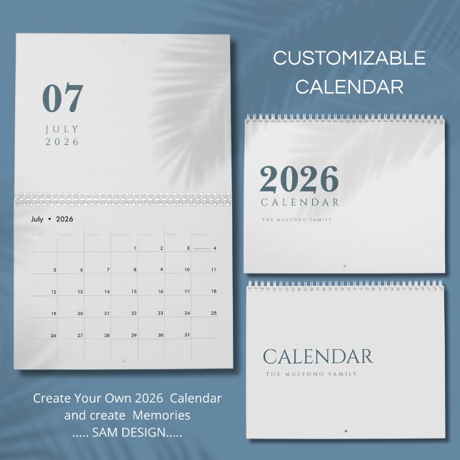 Calendário Design de Luxo Simples (Criador carregado)