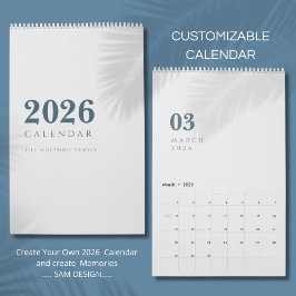 Calendário Design de Luxo Simples