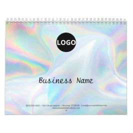 Calendário Design minimalista e Na moda Holográfico