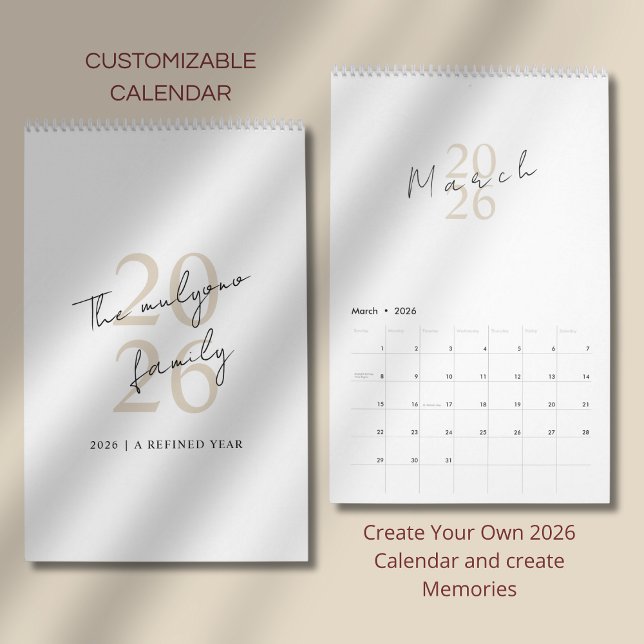 Calendário Design Minimalista Limpo (Criador carregado)