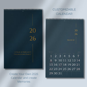 Calendário Design Minimalista Limpo