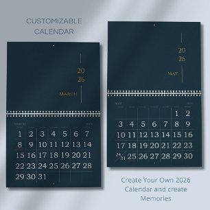 Calendário Design Minimalista Limpo