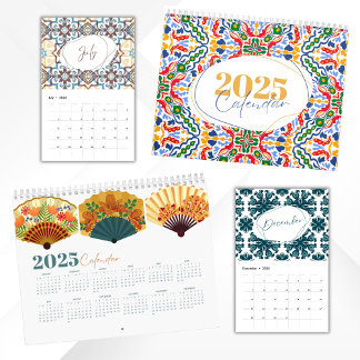 Calendário designs de Azulejo cerâmico coloridos vibrantes mo