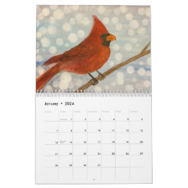 Calendário Designs Sazonais de Aquarela