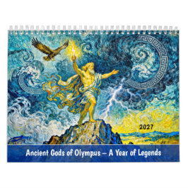 Calendário Deuses Antigos do Olimpo - Um Ano de Lendas