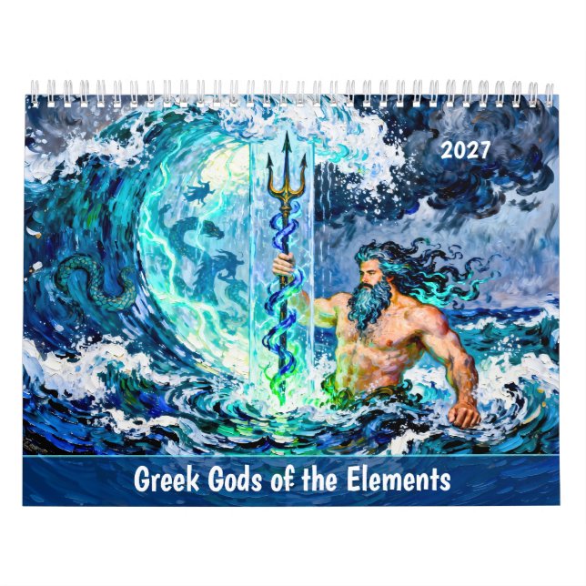 Calendário Deuses Gregos dos Elementos – Poderes Míticos Atra (Capa)