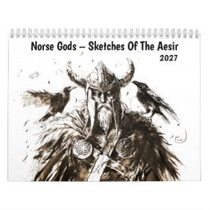 Calendário Deuses Nórdicos – Esboços dos Aesir