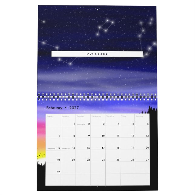 Calendário Diamond Night Calendar (Fev 2027)