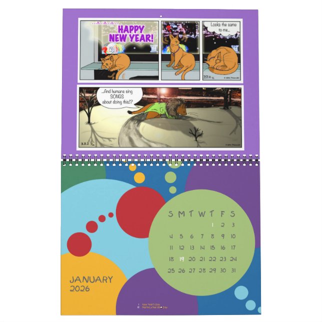 Calendário Diário de Cartoons da Abissínia 2014 (Jan 2026)