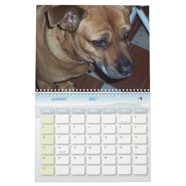 Calendário Dias de cão 2010 de China (Jan 2027)