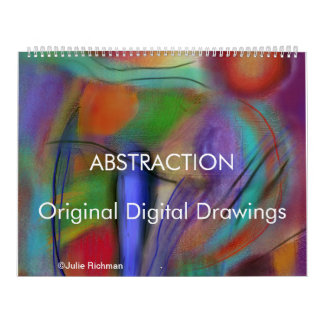 Calendário digital do desenho das ABSTRACÇÕES