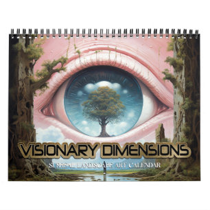 Calendário Dimensões Visionárias 2026 5 Paisagens Surreais