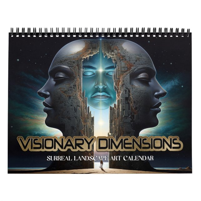 Calendário Dimensões visionárias 2026 6 Paisagens surreais (Capa)