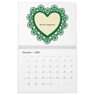 Calendário Dingus Heart and Lace Colorful