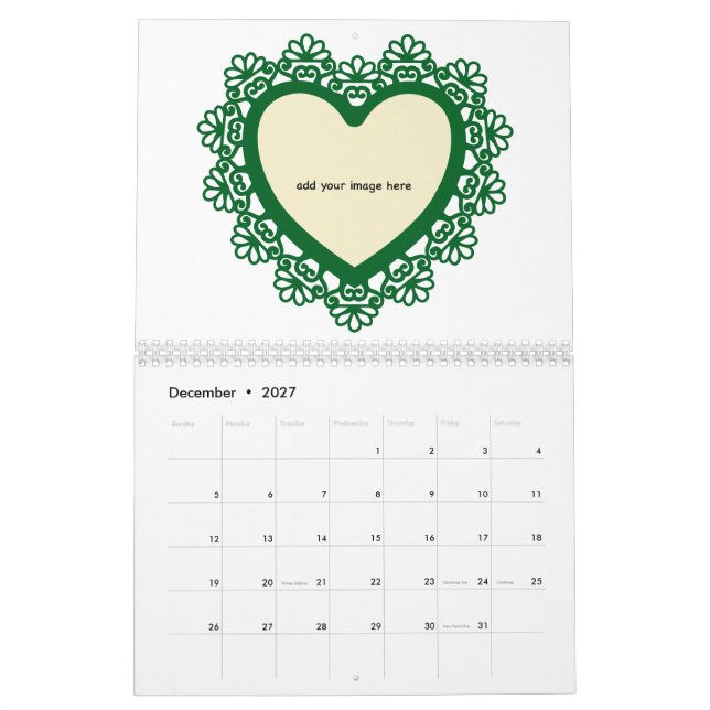 Calendário Dingus Heart and Lace Colorful (Dez 2027)