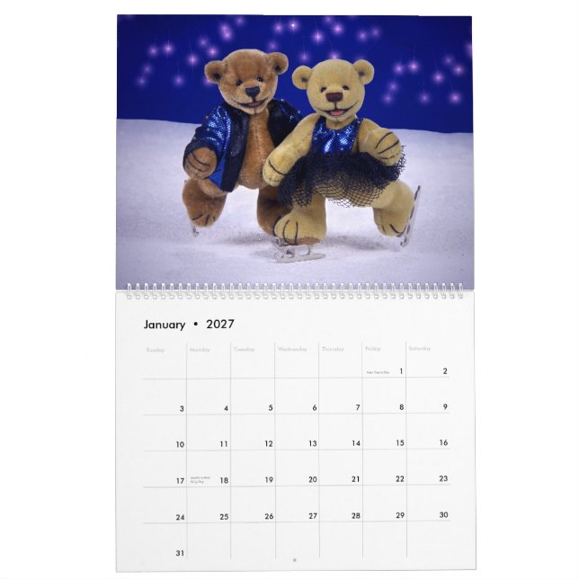 Calendário Dinky 2011 dos ursos (Jan 2027)