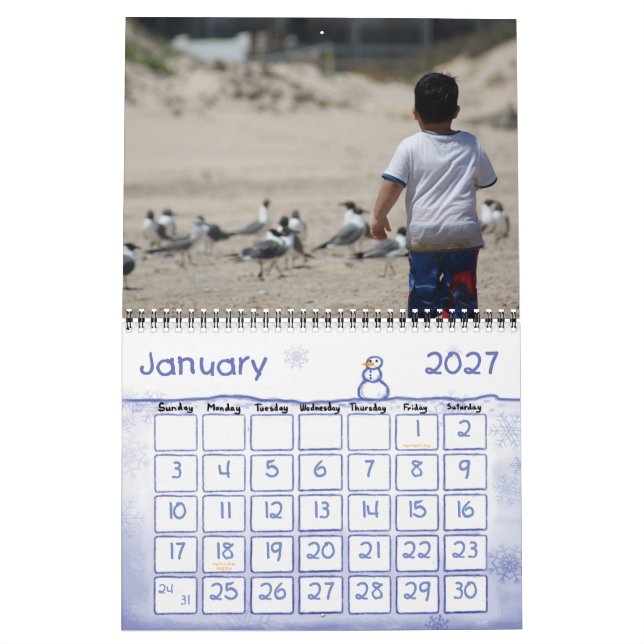 Calendário Dino-Calender (Jan 2027)