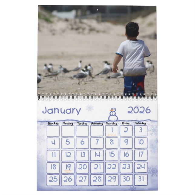 Calendário Dino-Calender (Jan 2026)