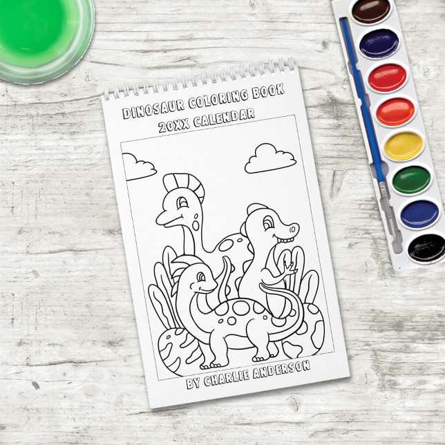 Calendário Dinossauros Coloridos | Kids Colour Book (Criador carregado)