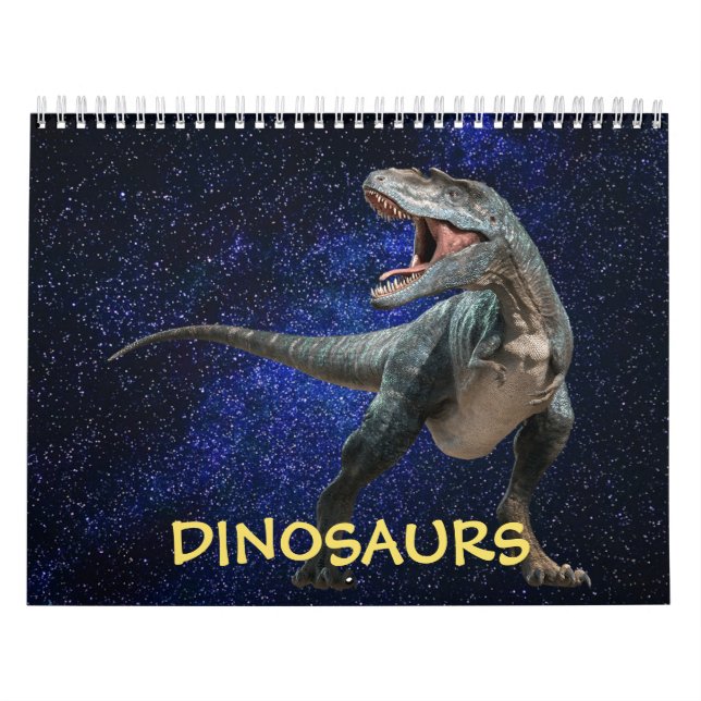 Calendário Dinossauros Dark Shiny Sky Linda Parede (Capa)