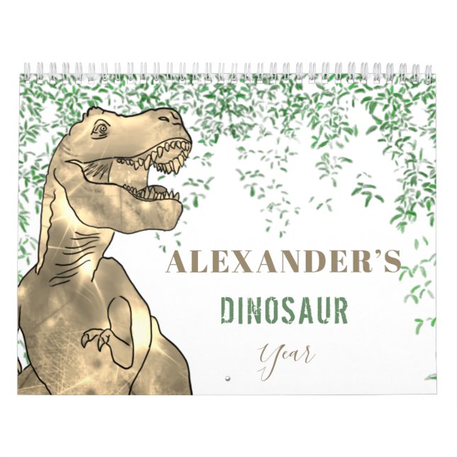 Calendário Dinossauros Meninos personalizados (Capa)