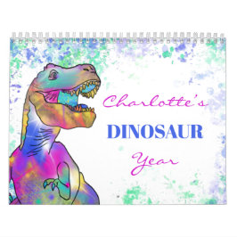 Calendário Dinossauros personalizados Coloridos