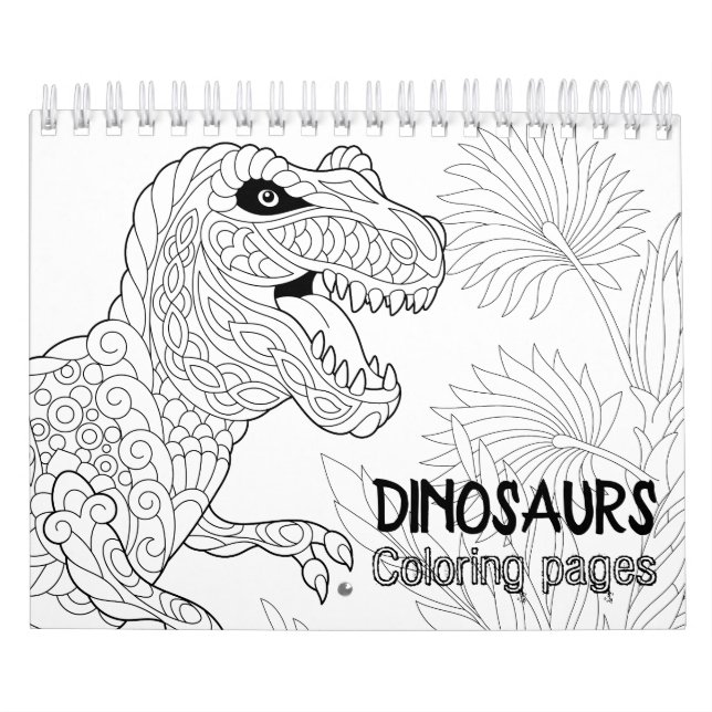 Calendário Dinossauros que colorem páginas (Capa)