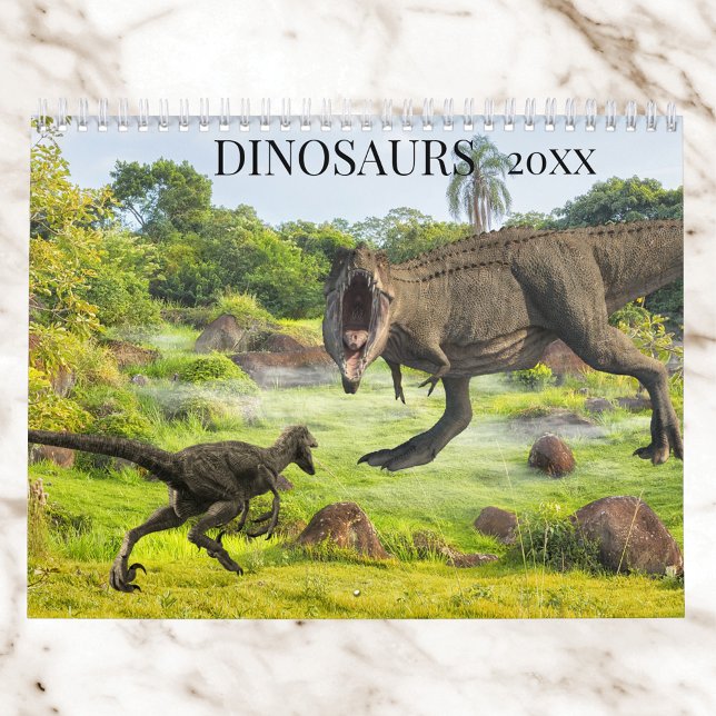 Calendário Dinossauros Tyrannosaurus Raptor Jurassic A Qualqu (Criador carregado)