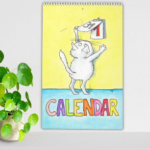Calendário Divertido de Gatos