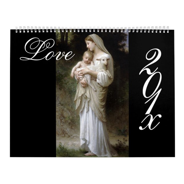 Calendário DIY, Amor, Bouguereau (Capa)