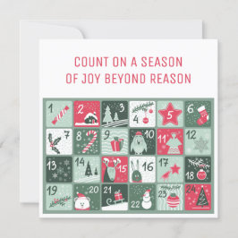 Calendário do Advento Cartão de Natal