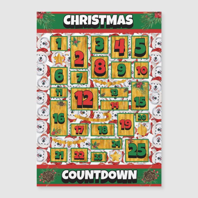 Calendário do Advento de Natal Contagem Regressiva (Frente)