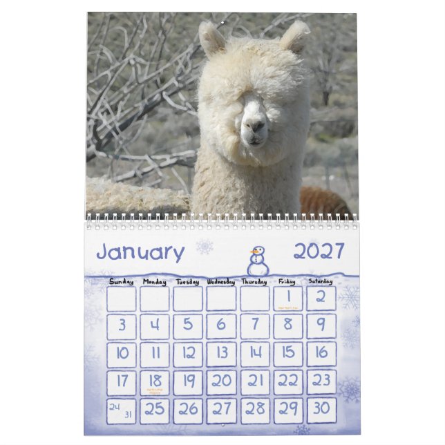 CALENDÁRIO DO AMOR 2011 DA ALPACA (Jan 2027)